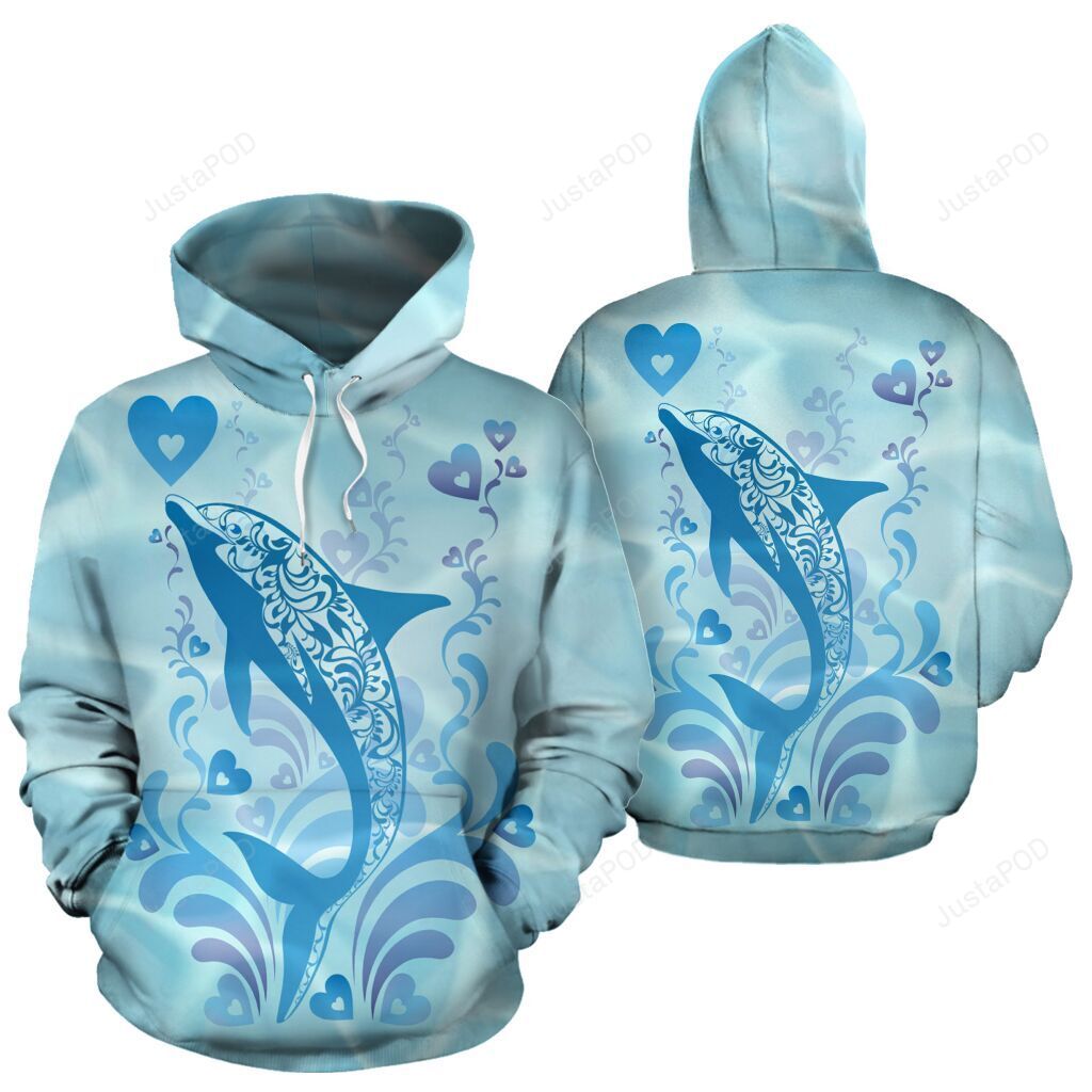 Dolphin 3D All Over Print Hoodie, Zip-Up Hoodie