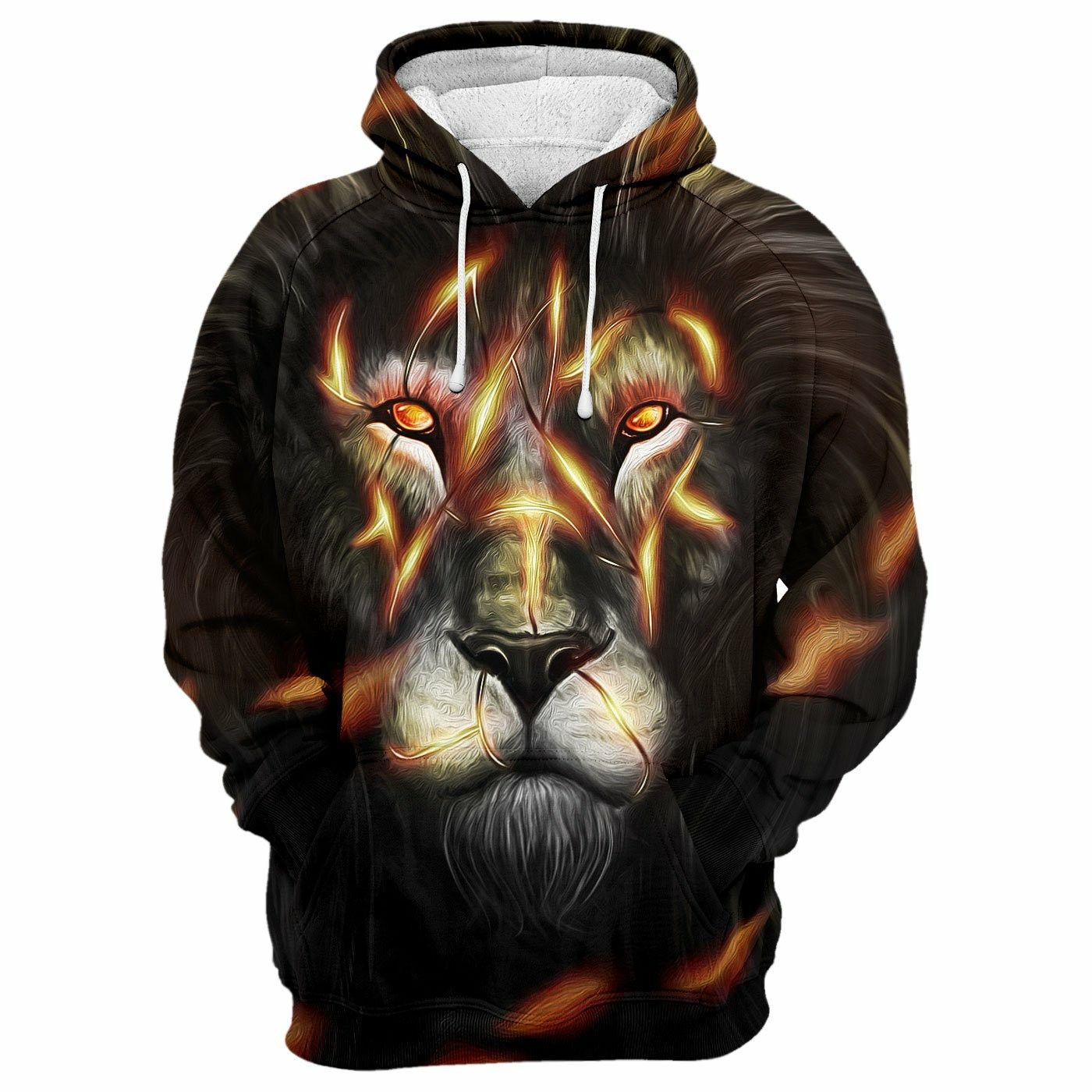 Thunder Lion Unique Design 3D Printed Sublimation Hoodie Hooded Sweatshirt Comfy Soft And Warm For Men Women S to 5XL CTC16012133