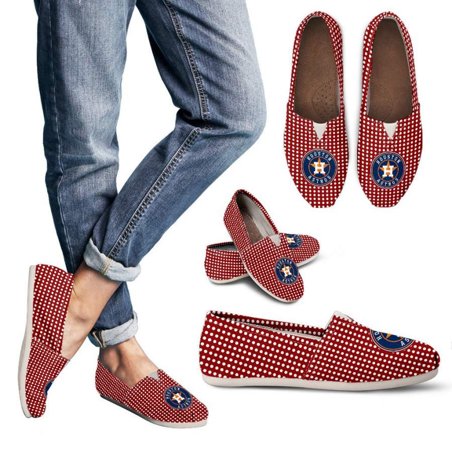 Red Valentine Cosy Atmosphere Houston Astros Casual Shoes