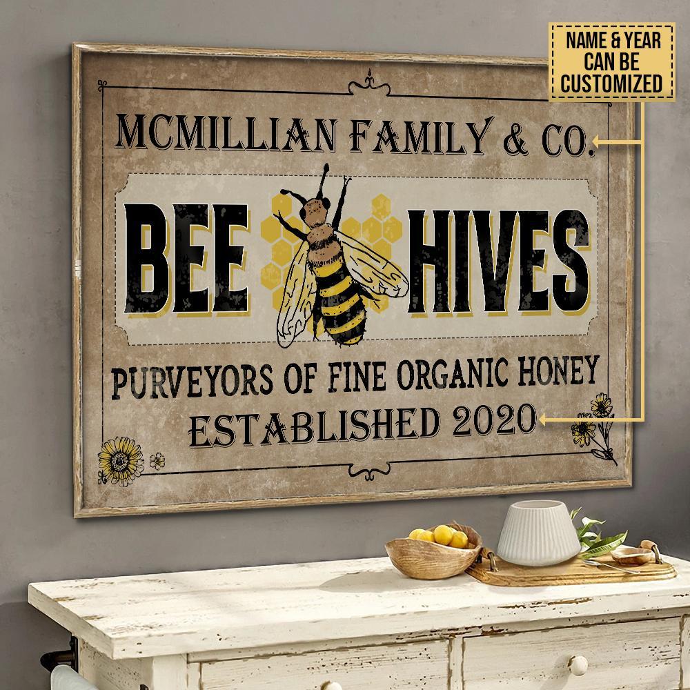 Aeticon Gifts Personalized Bee Hives Purveyors Of Fine Canvas Mom Dad Gift Home Decor