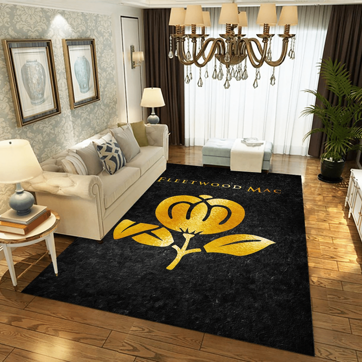 Fleetwood Mac 3 Music Area Rug Carpet, Living Room  Rug – Christmas Gift Us Decor