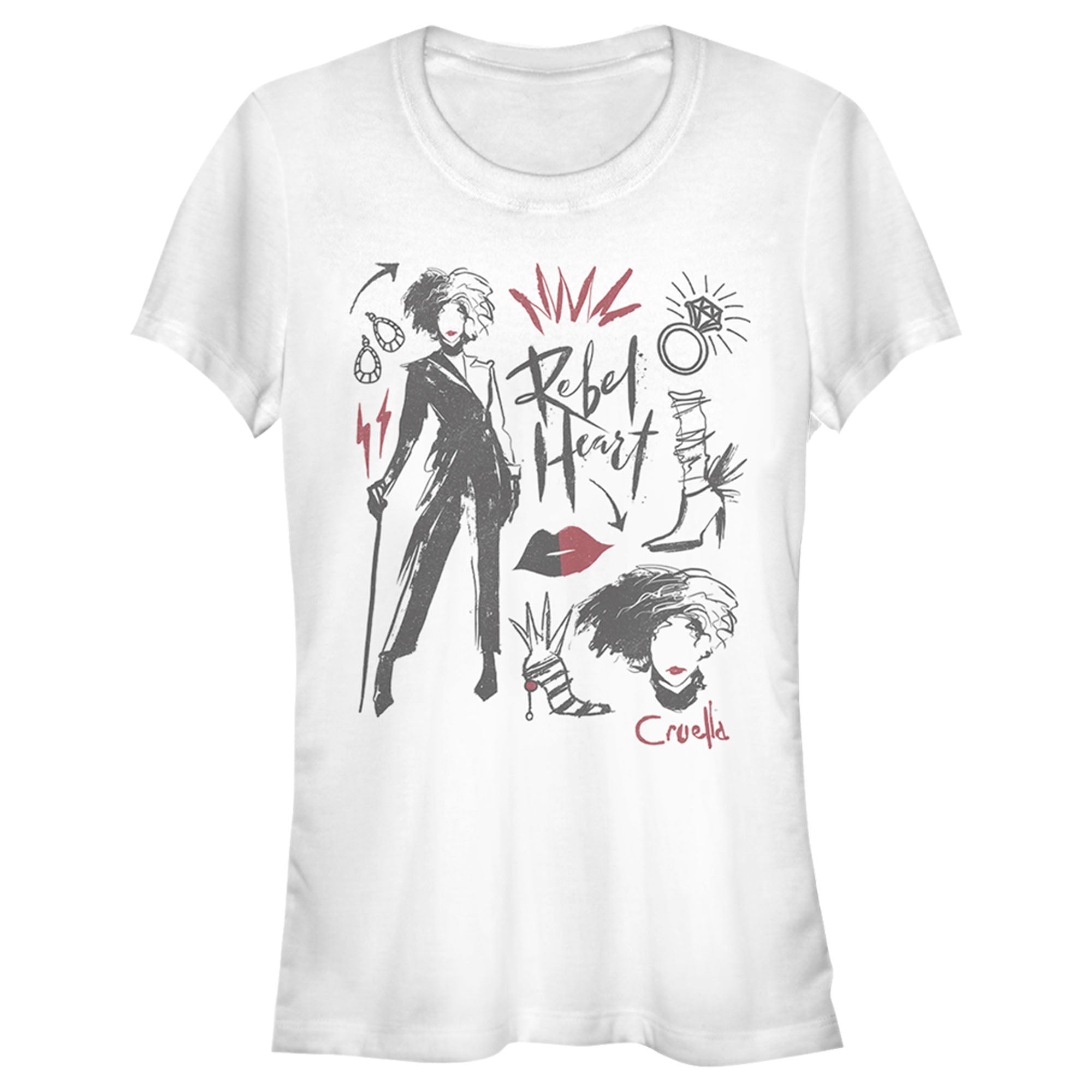 Cruella Junior’S Fashion Drawings  T-Shirt