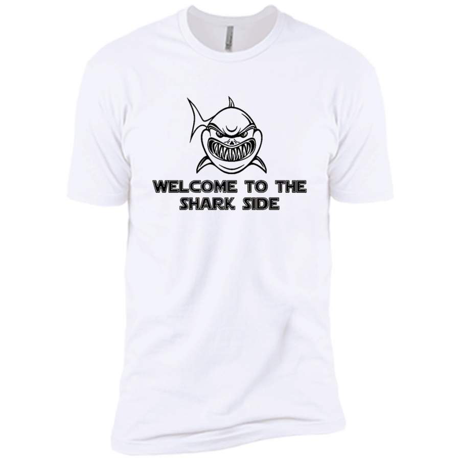 Welcome to the Shark Side Funny – Canvas Unisex USA Shirt