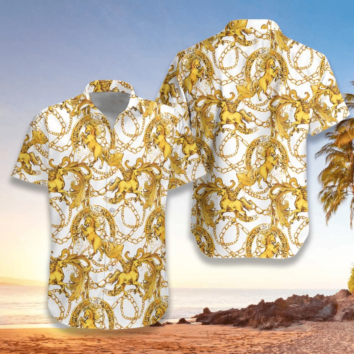 Luxury Golden Horse Hawaii Shirt Unisex Adult Ha96718