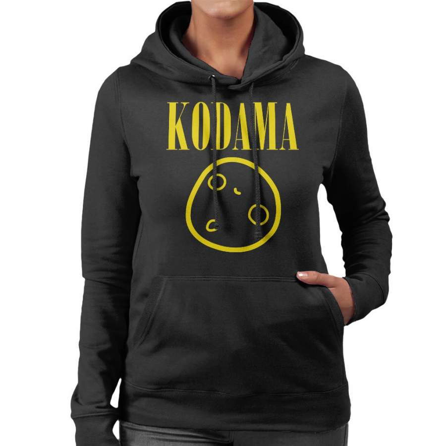 Kodama Nirvana Logo Princess Mononoke Women’s Hooded Sweatshirt