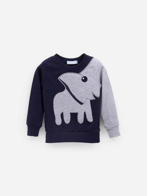 Toddler Boys Elephant Print Sweatshirt