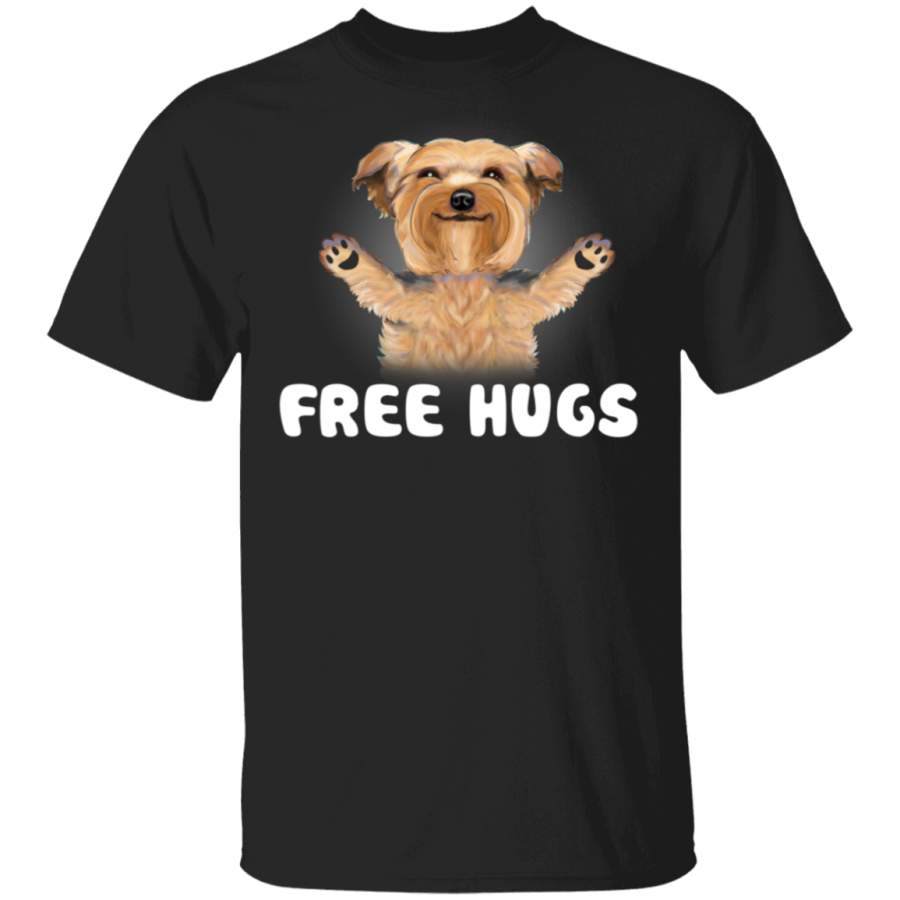 Yorkie Free Hug T-Shirt Cute Shirt For Teenage Girl Birthday Gift For Female Friends