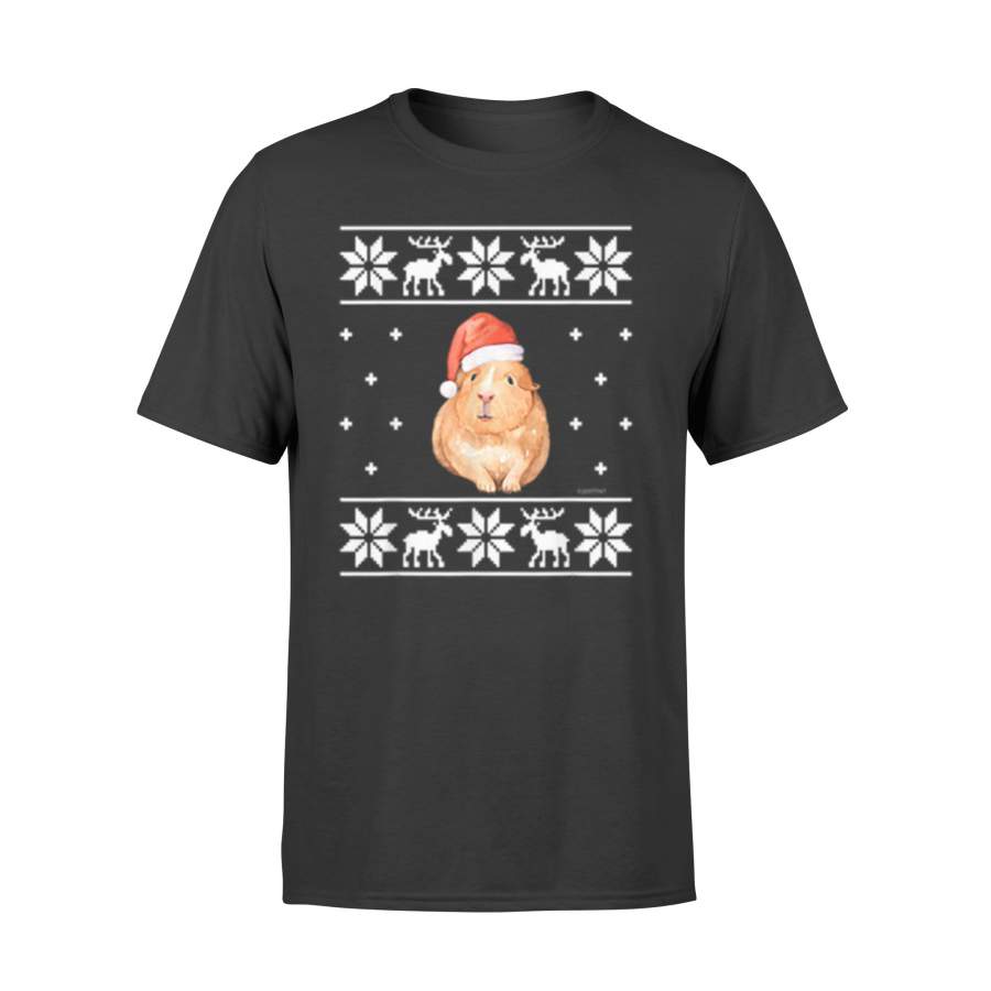 Ugly Christmas Santa Hat Guinea Pig TShirt – Standard T-shirt