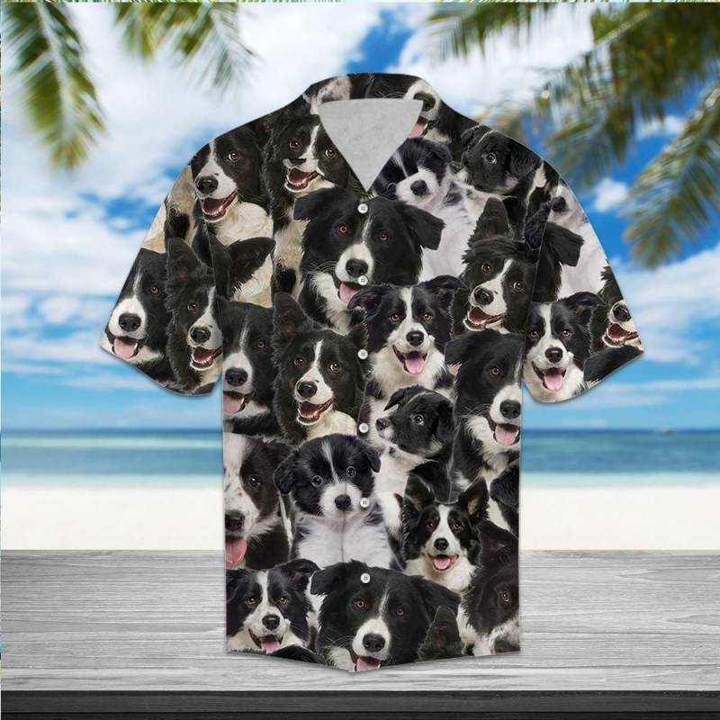 Artsyhomes Border Collie Awesome Hawaiian Ha95639