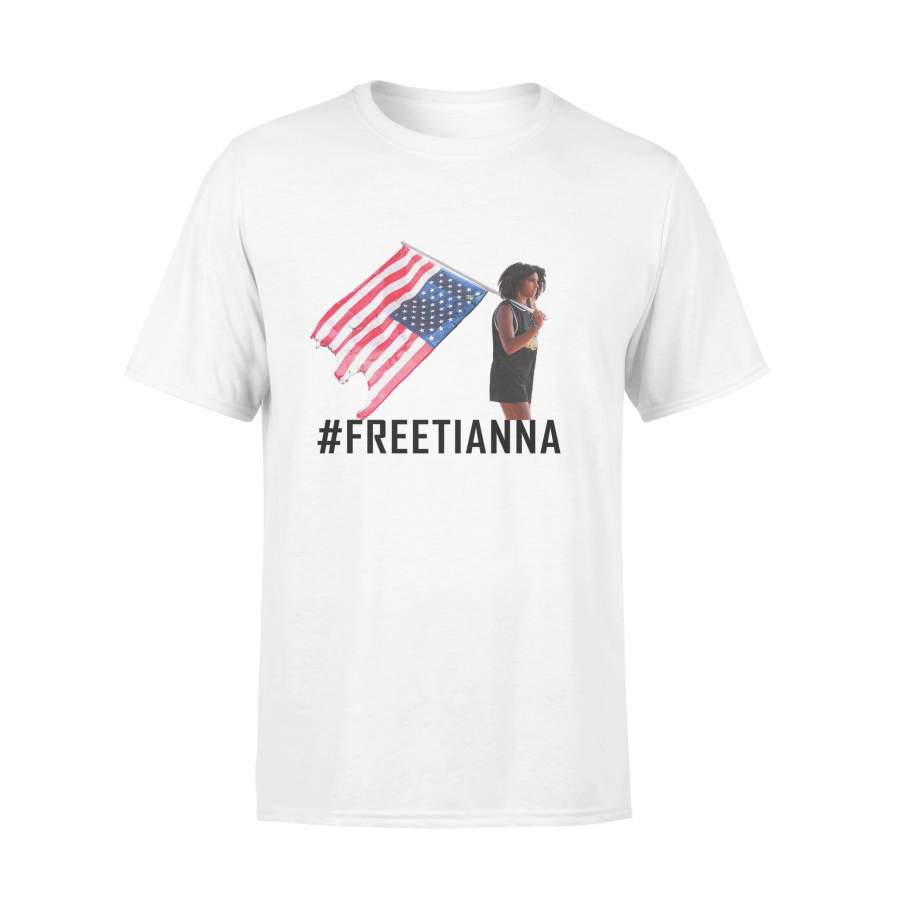 #FreeTianna T-Shirt Black Lives Matter Tianna Arata Holding American Flag