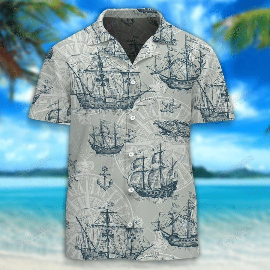 Old Vintage Sea Monster Hawaii Shirt Ha43260