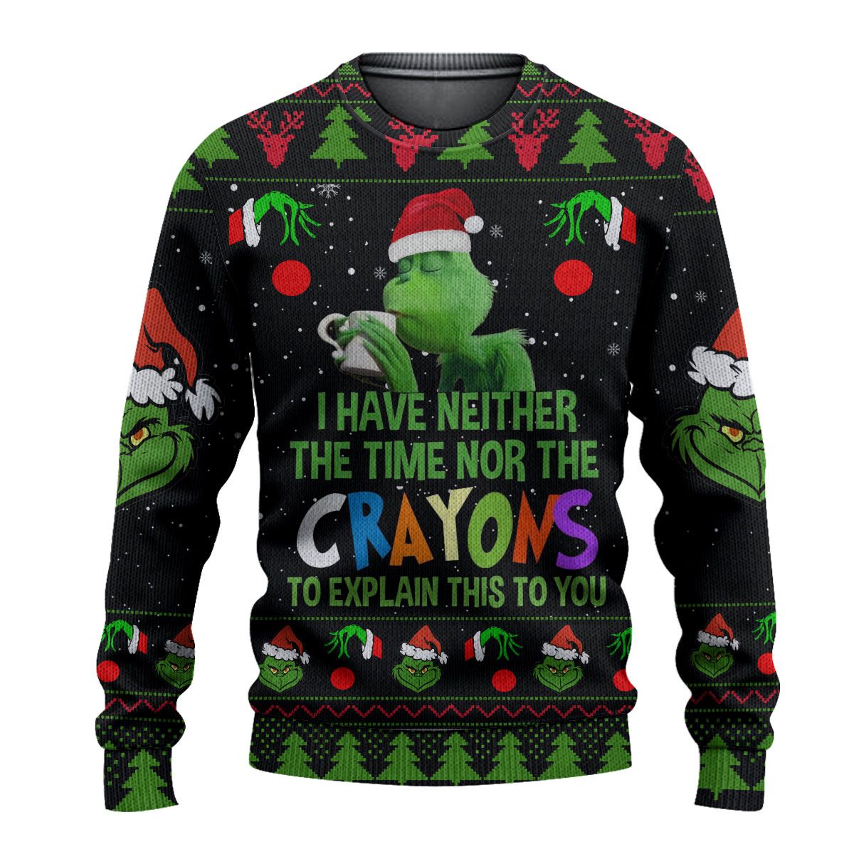 Christmas Sweater – Grinch 3D Aop For Men And Women T-Shirt