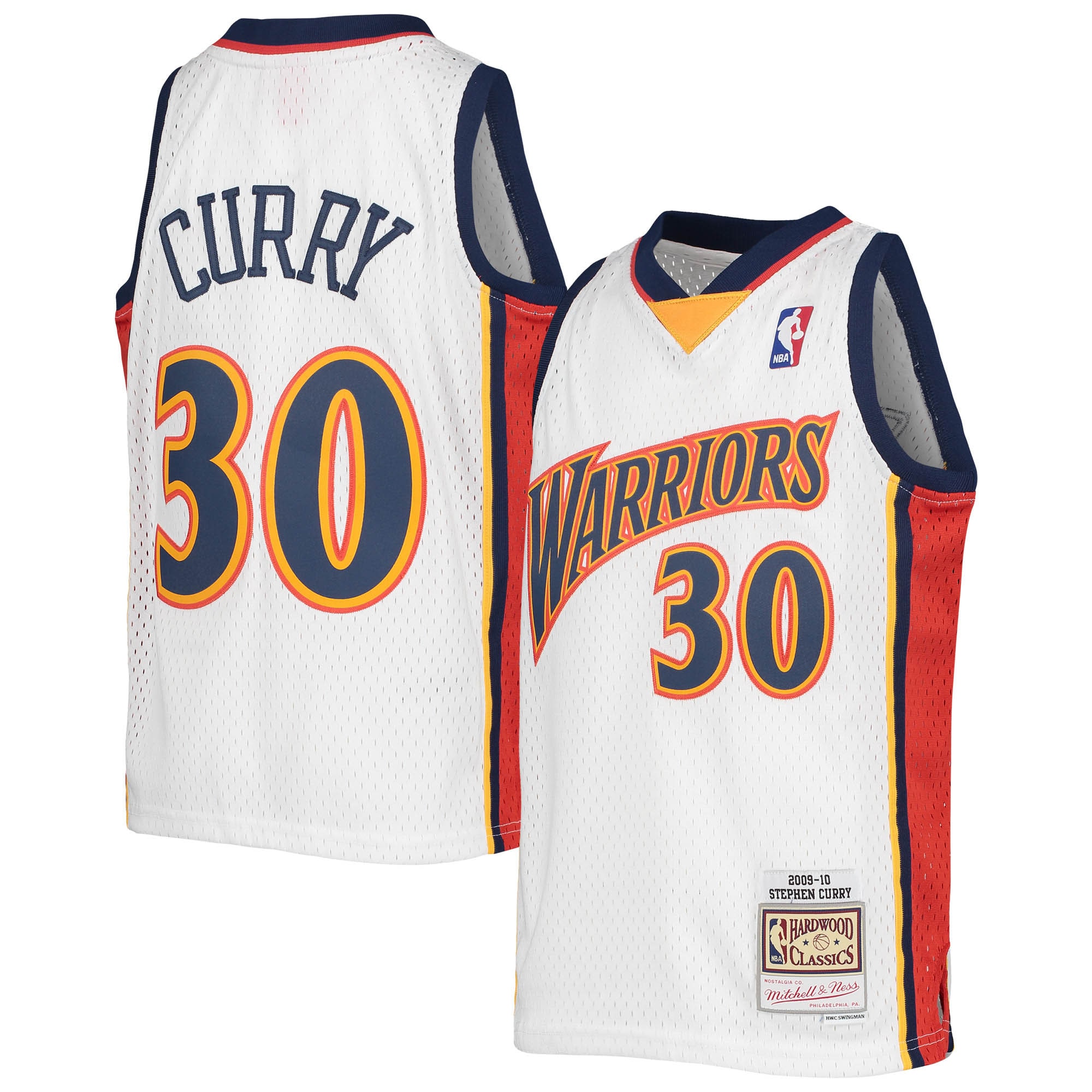 Stephen Curry Golden State Warriors Mitchell & Ness Youth 2009-10 Hardwood Classics Swingman Jersey – White