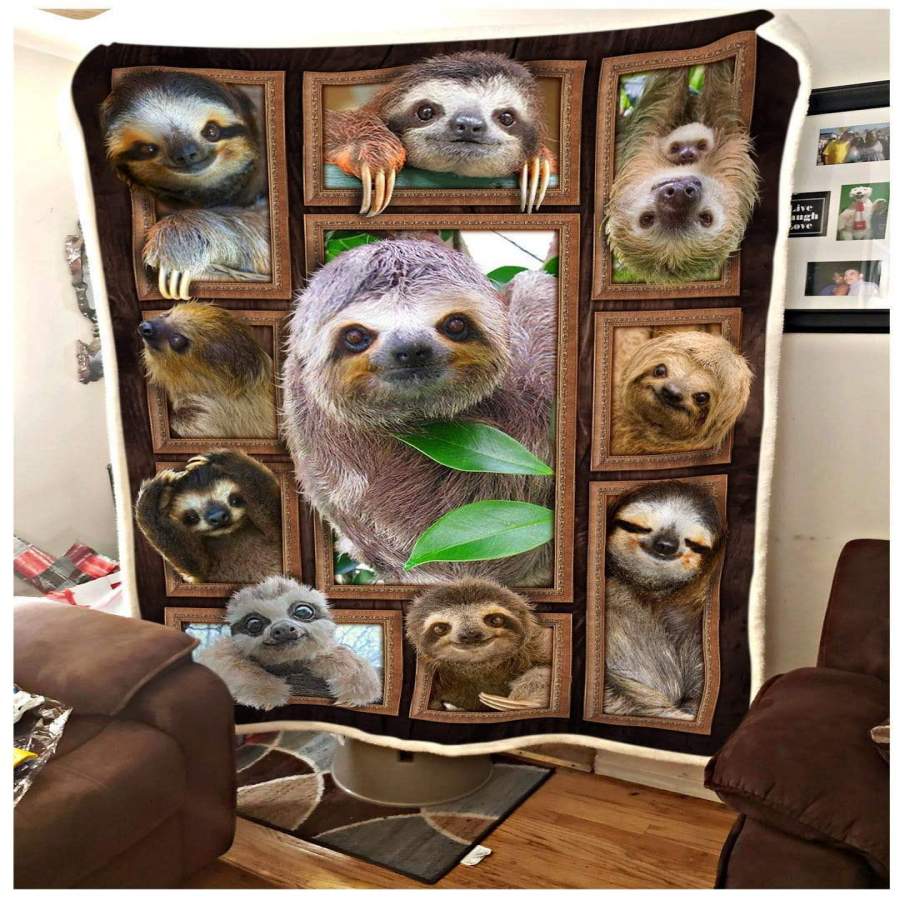 Cute Sloths Blanket Gift For Sloth Lovers