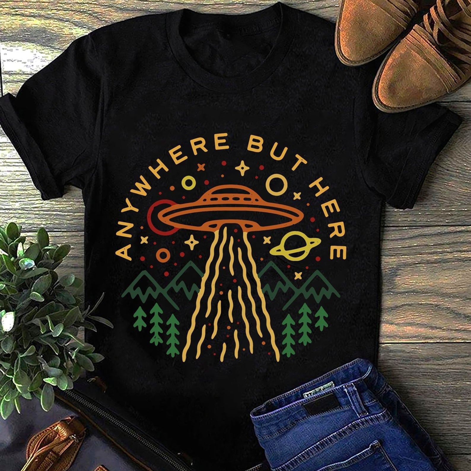 Anywhere But Here Vintage UFO T shirt