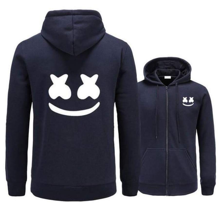 2017 New brand marshmello face Hoodies men Casual Slim Fit Hoodies Sweatshirt Sportswear Male Fleece Hooded Jacket