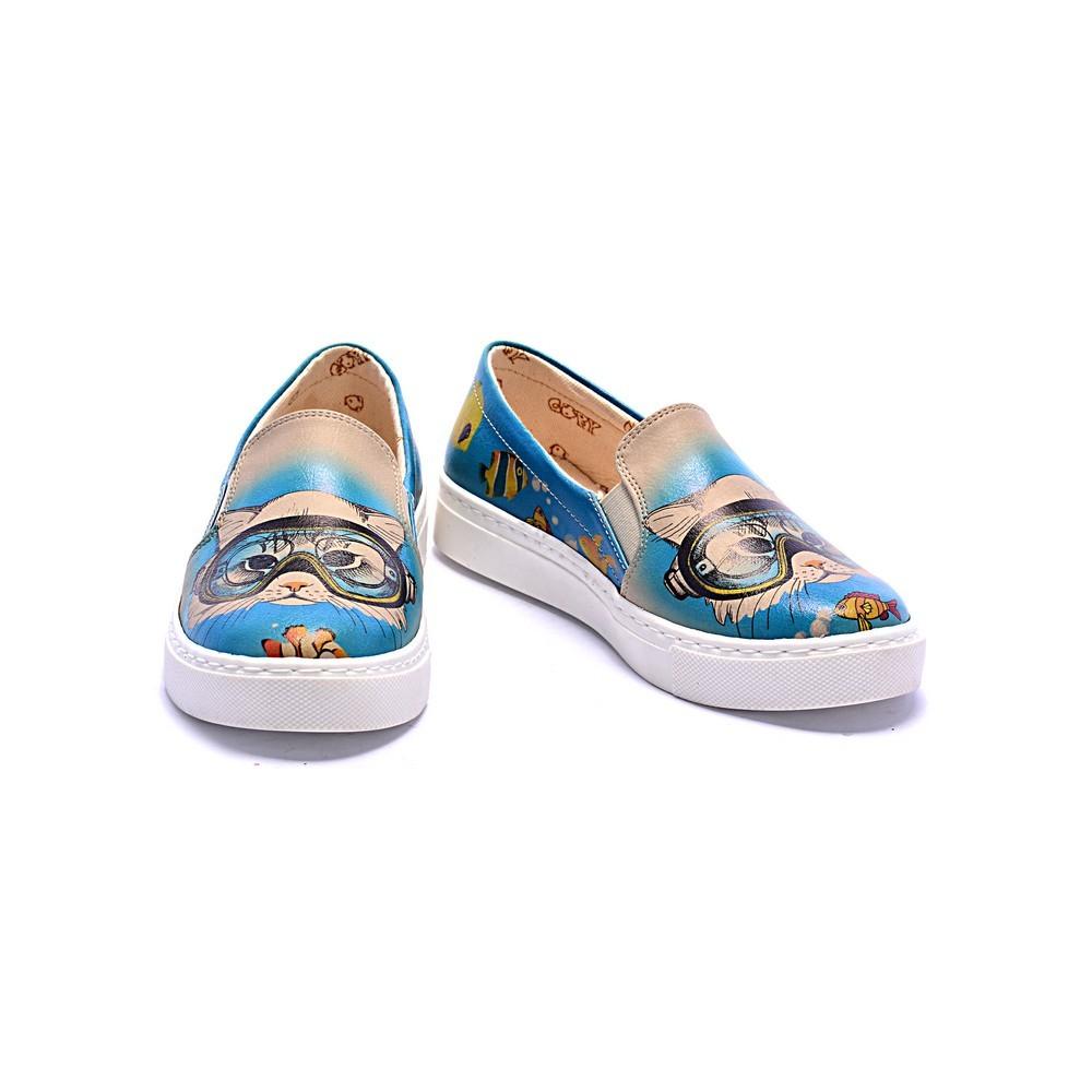 Swimmer Cat Slip On Sneakers Shoes Coc4009