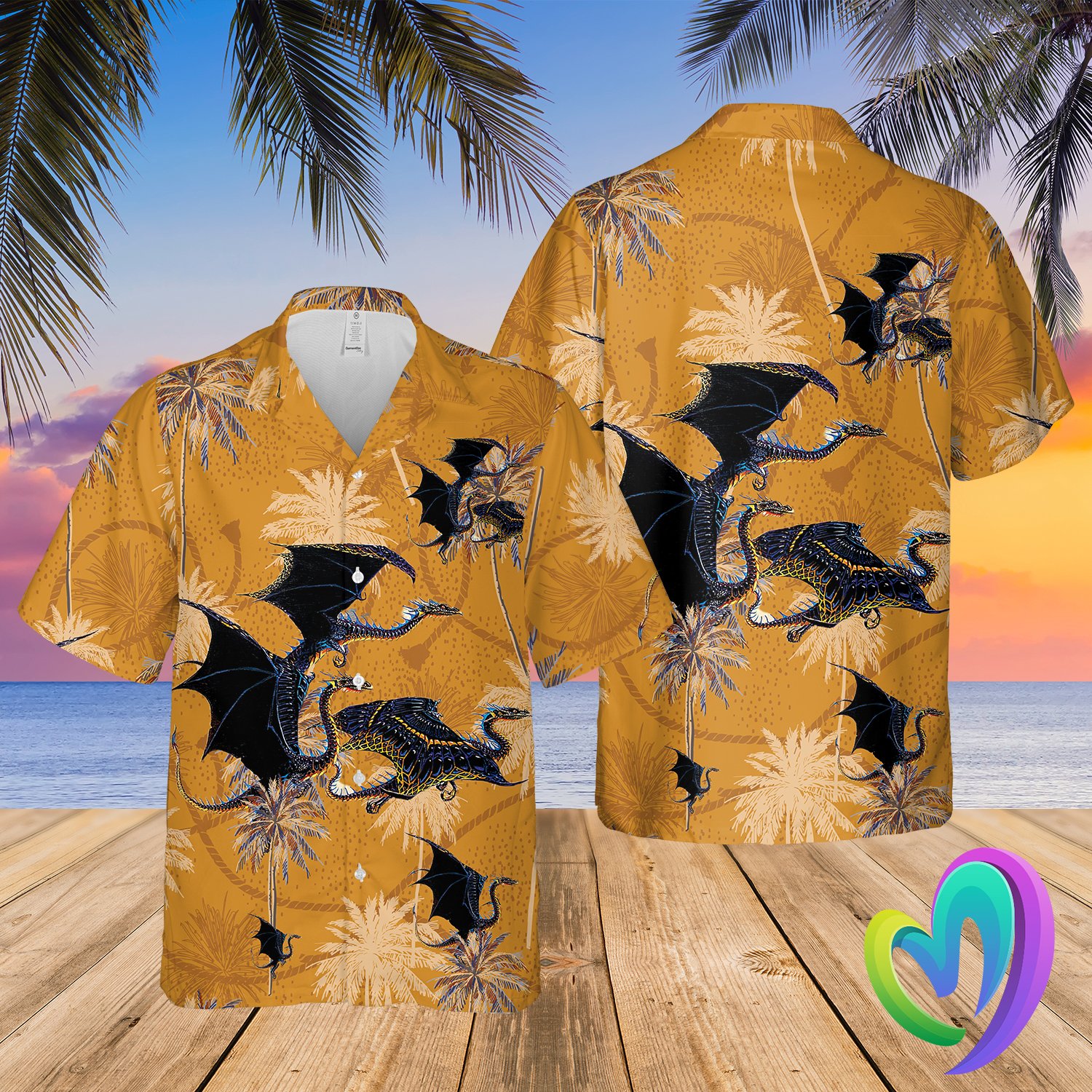 Fantasy Dragon Summer Hawaii Beach Shirt Ha22907