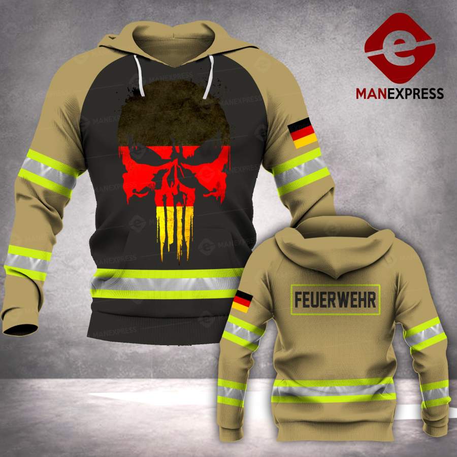 Soldier German Firefighter 3D printed hoodie Germany NQA