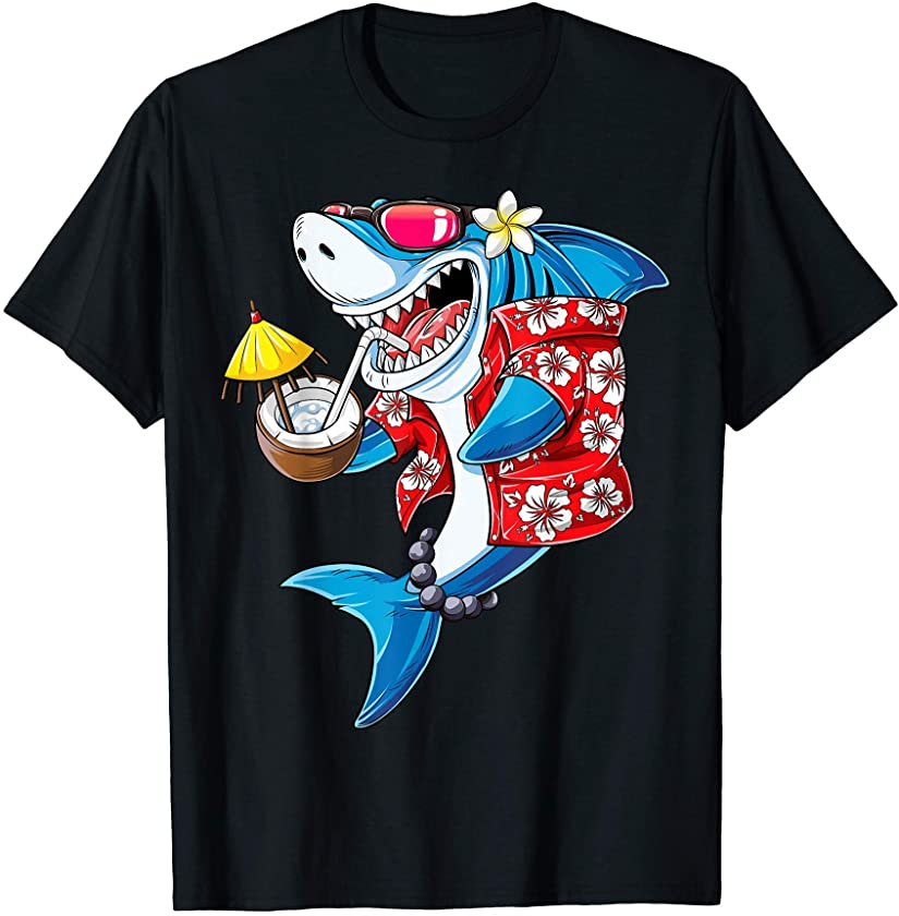 Shark Hawaiian Funny Aloha Hawaii Beach Jawsome Gifts Men T-Shirt