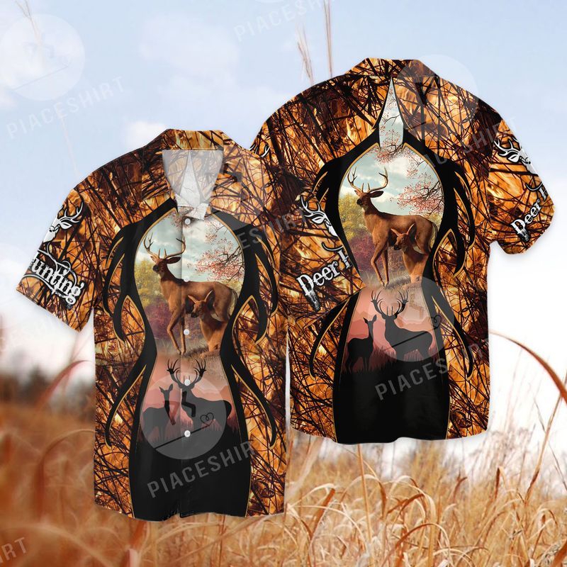 Beautiful Camo Deer Hunting Best Gift For Hunter 3D Full Print Hawaiian Shirt