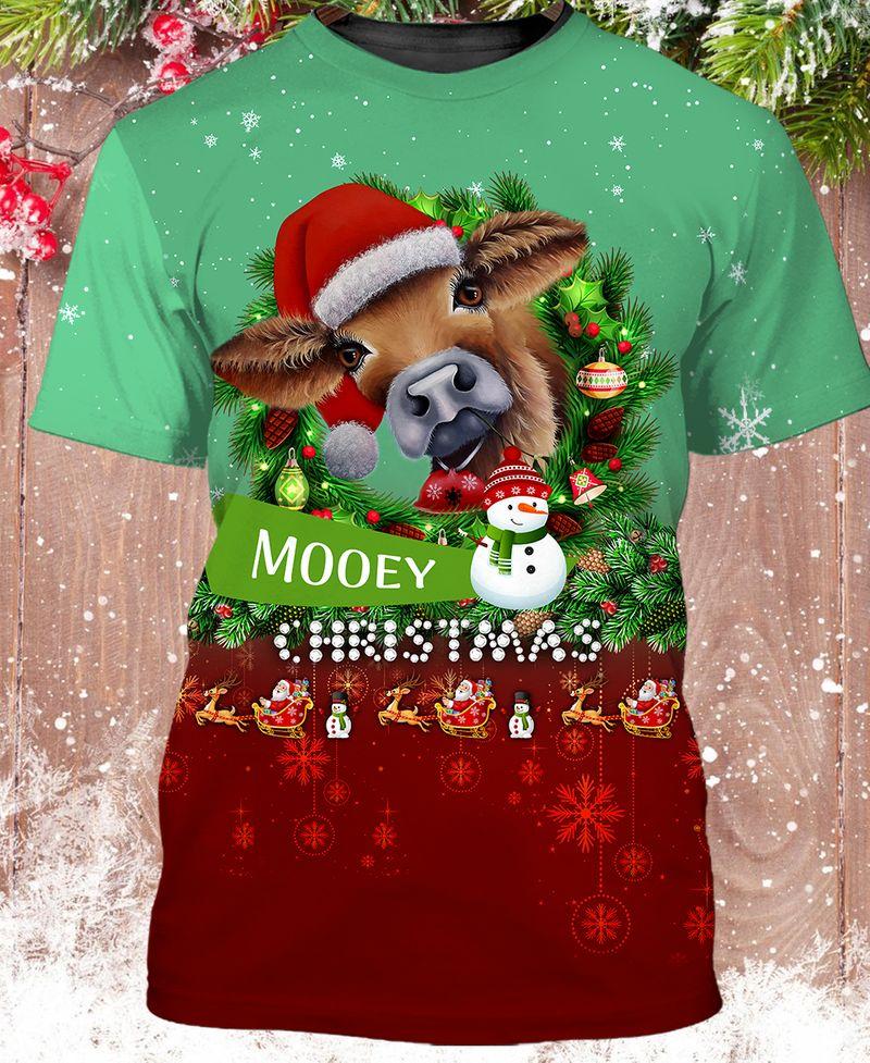 Mooey Christmas 3D Tshirt