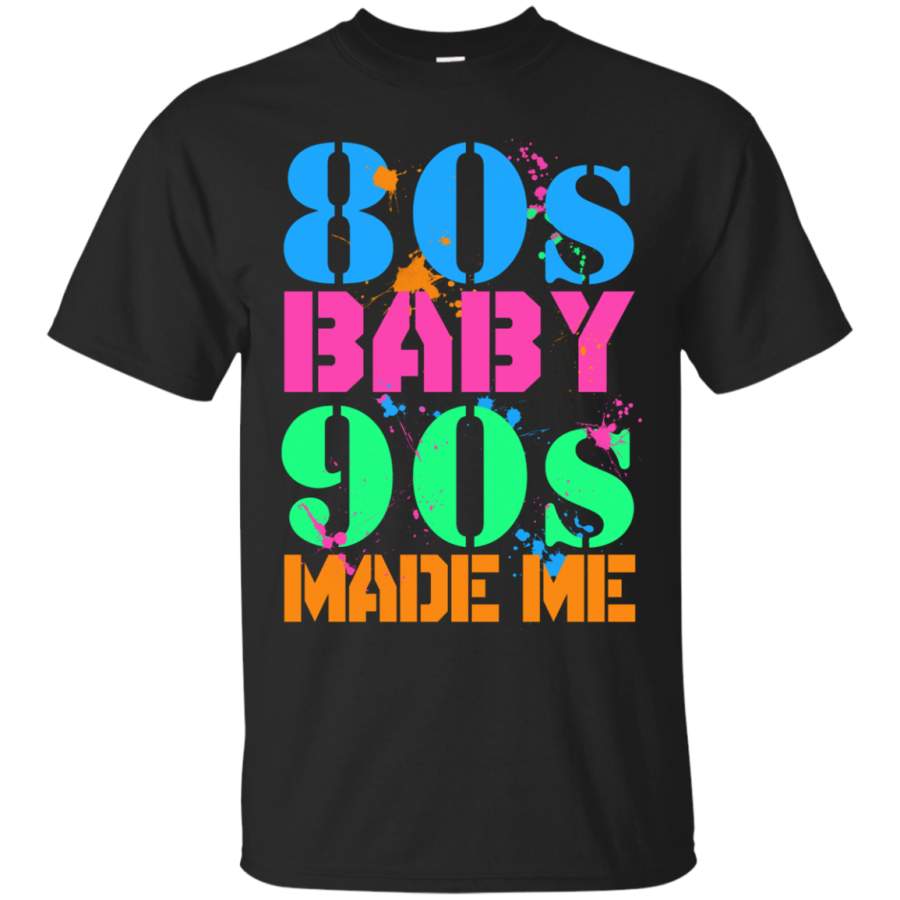 AGR 80S BABY 90S MADE ME VINTAGE RETRO T-SHIRT