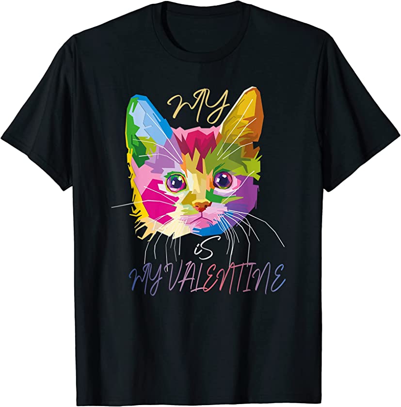 Cute Cat award for kitty lovers Colorful Art Kitten Adoption T-Shirt