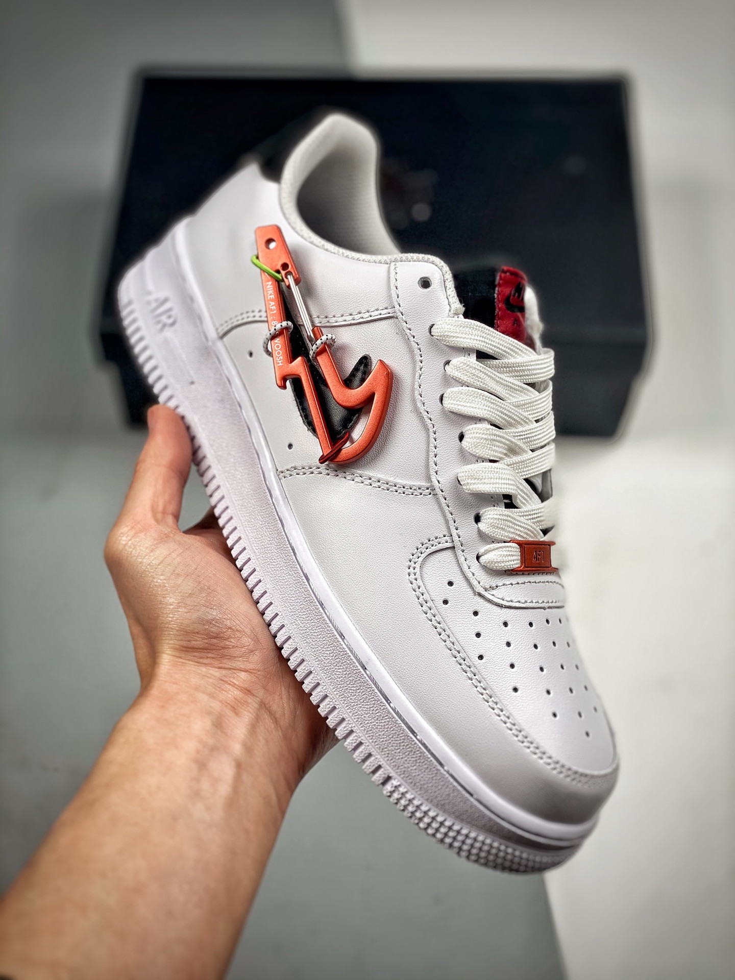 Nike Air Force 1 Low Carabiner Swoosh White Habanero Red DH7579-100 5340532