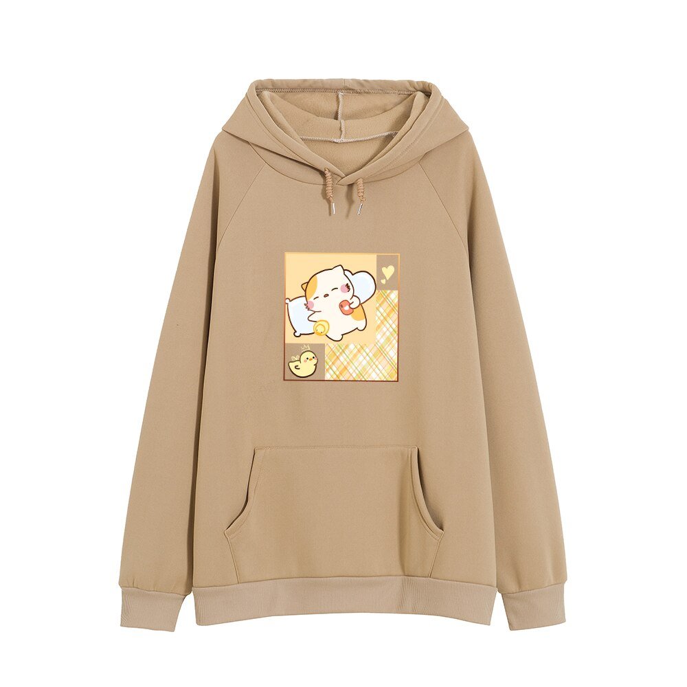 Sleeping Kitty Comfy Loose Hoodies