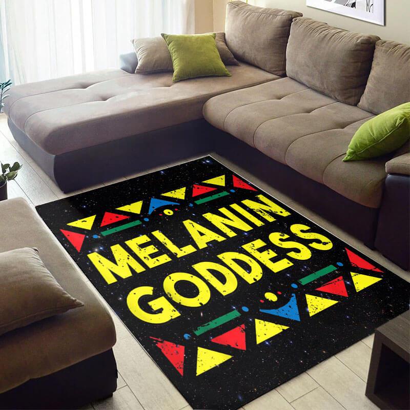 Trendy African Style Rugs Beautiful Natural Hair Afro Lady Melanin Goddess African Large Rug African Inspired Home Decor WBG4211