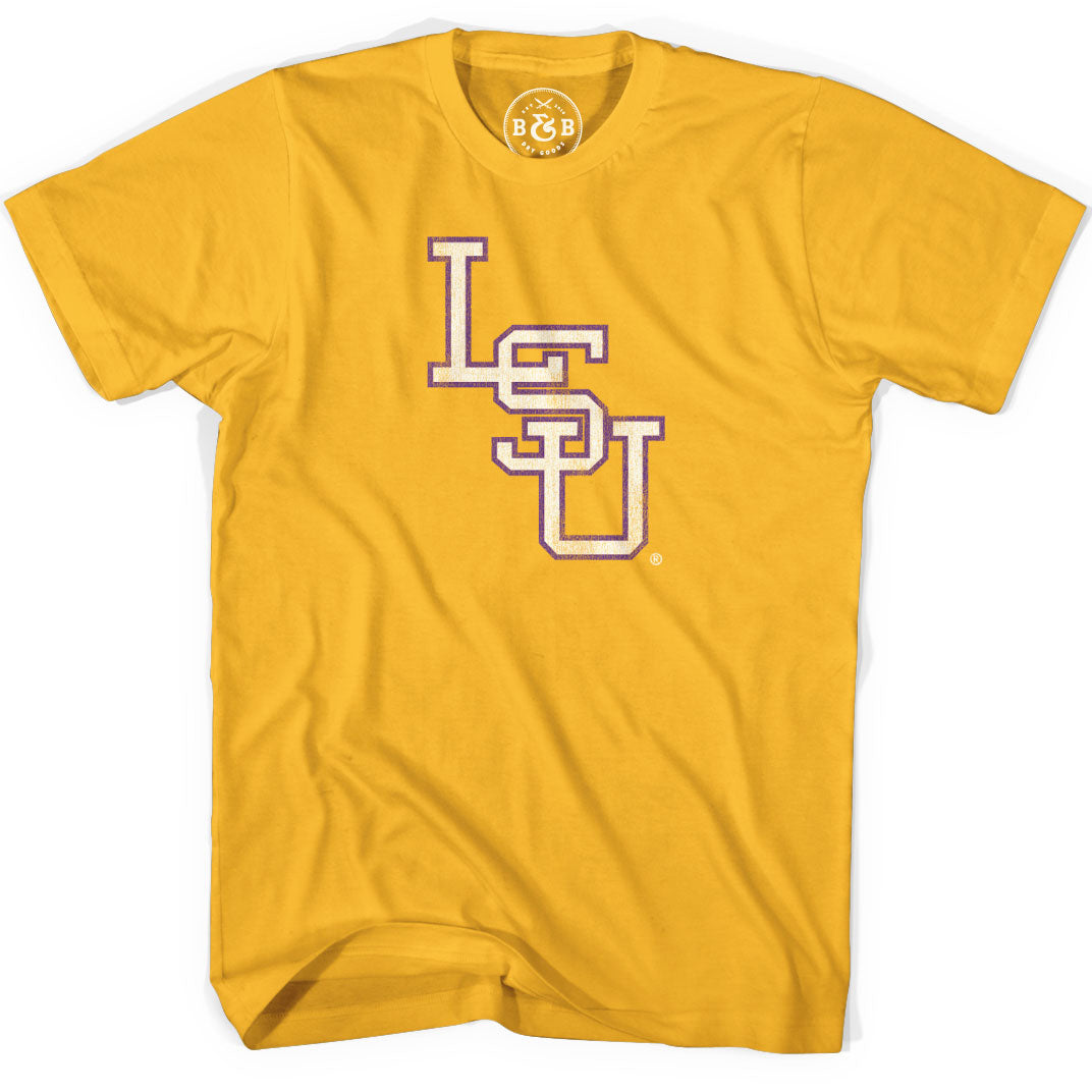 B&B Dry Goods LSU Tigers Baseball Interlock T-Shirt – Gold