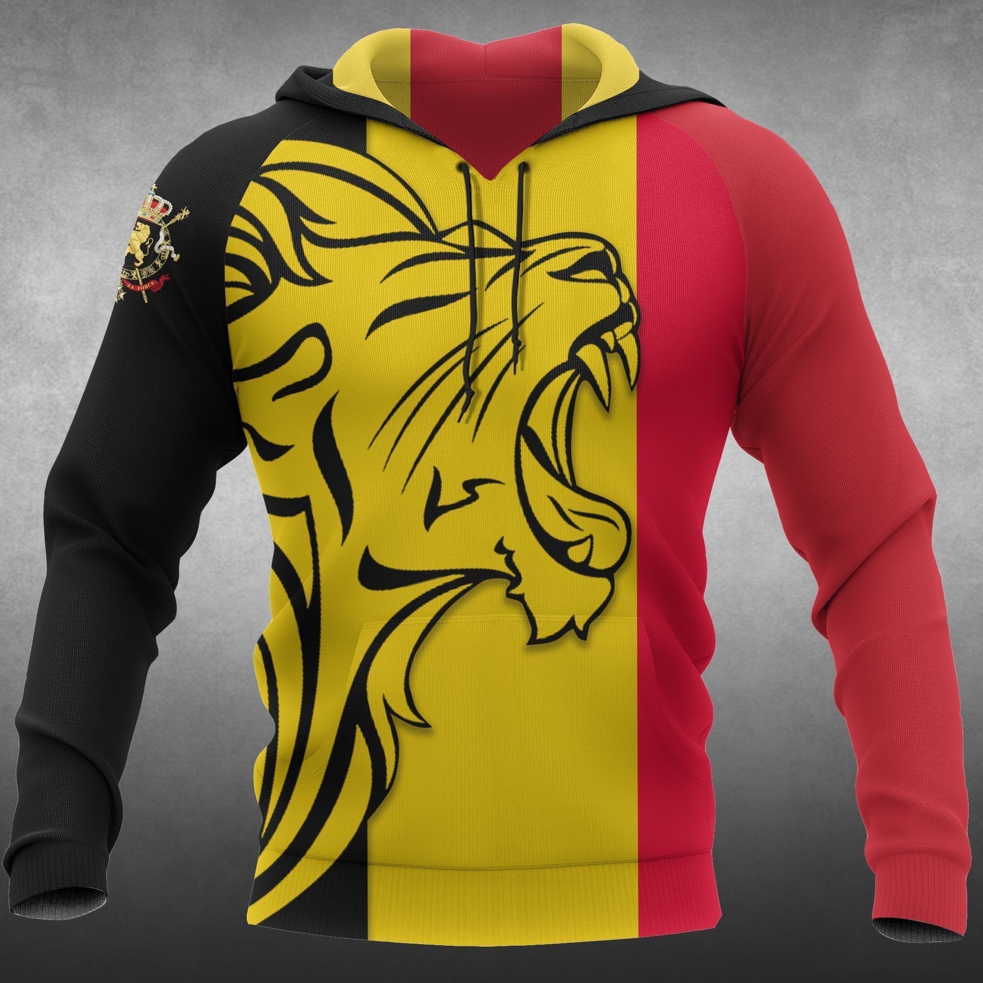 The Lion In Belgium Hoodie – Bh Adult 3D All Over Print, 3D Hoodie For Men & Women