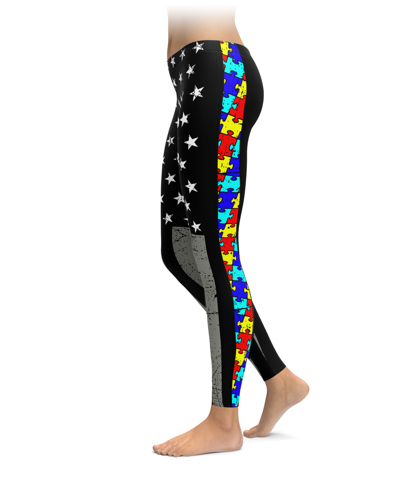 Thin Puzzle Line Leggings