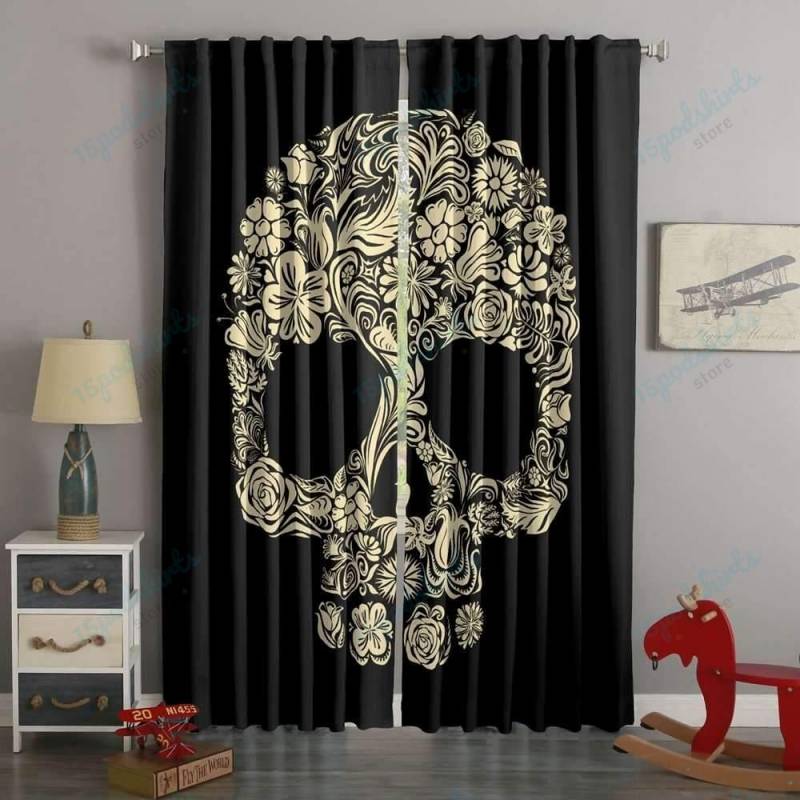 3D Printed Skull Style Custom Living Room Curtains