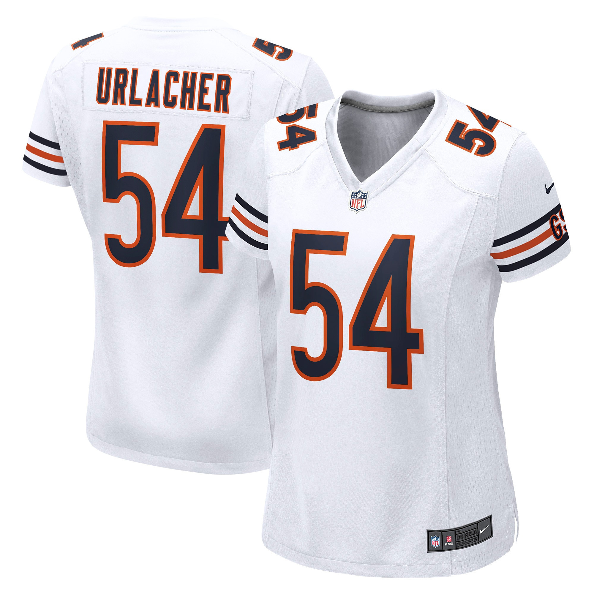 Brian Urlacher Chicago Bears Womens Retired Game Jersey – White NFL