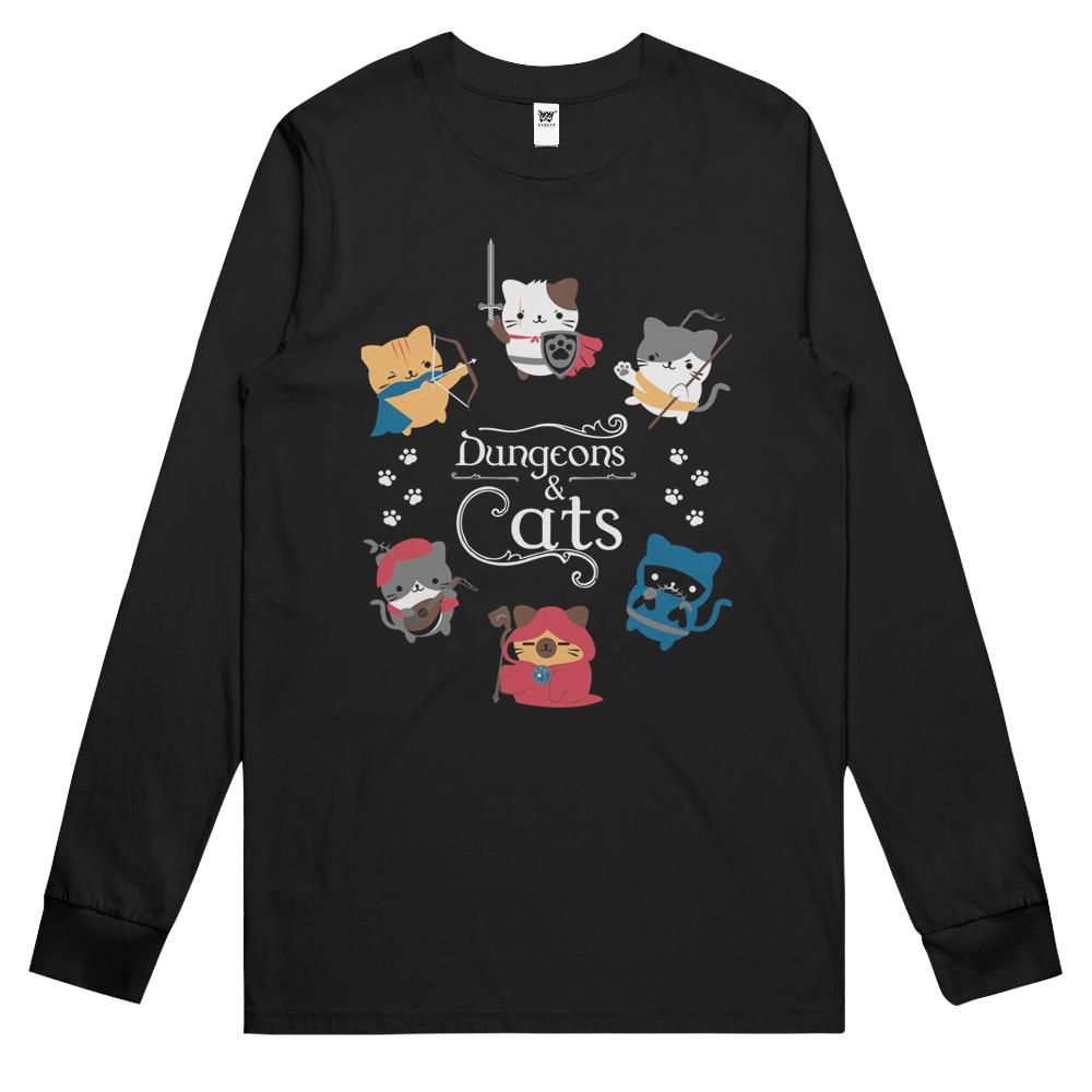 Dungeons And Cats Long Sleeve T Shirts