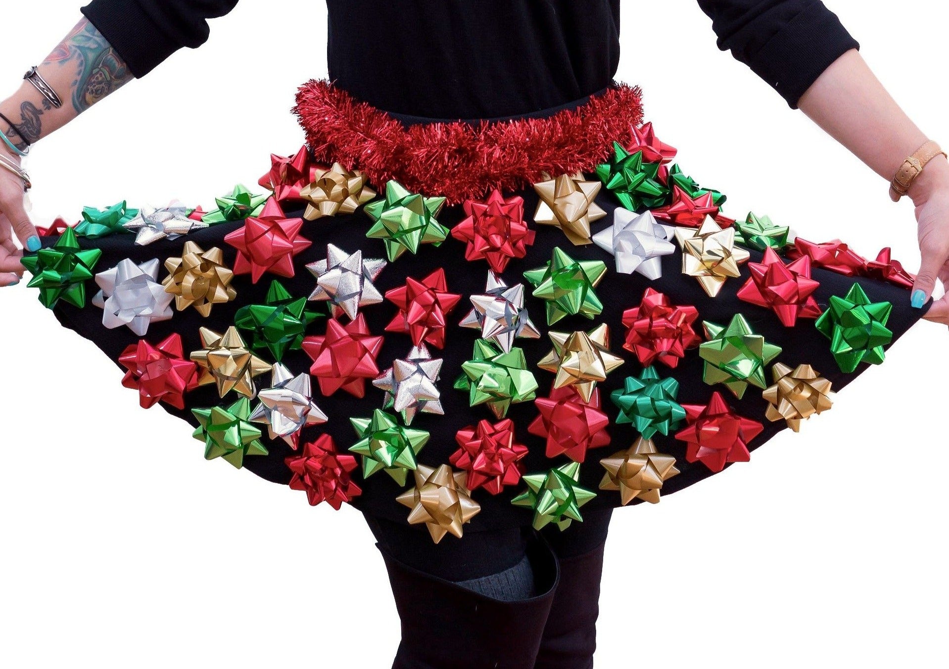 Christmas Bow Skirt – Ugly Christmas Sweater Party