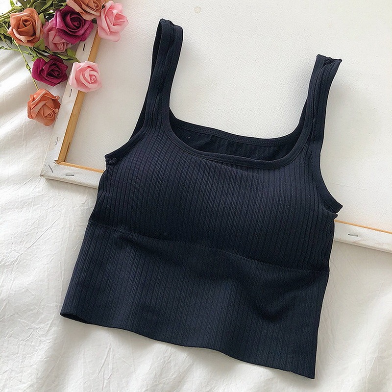 Square Neck Tank Top Women Sleeveless Summer Crop Top Sexy Backless Cami Solid Basic T-shirts Fashion Sexy Slim Fitness Tops alx