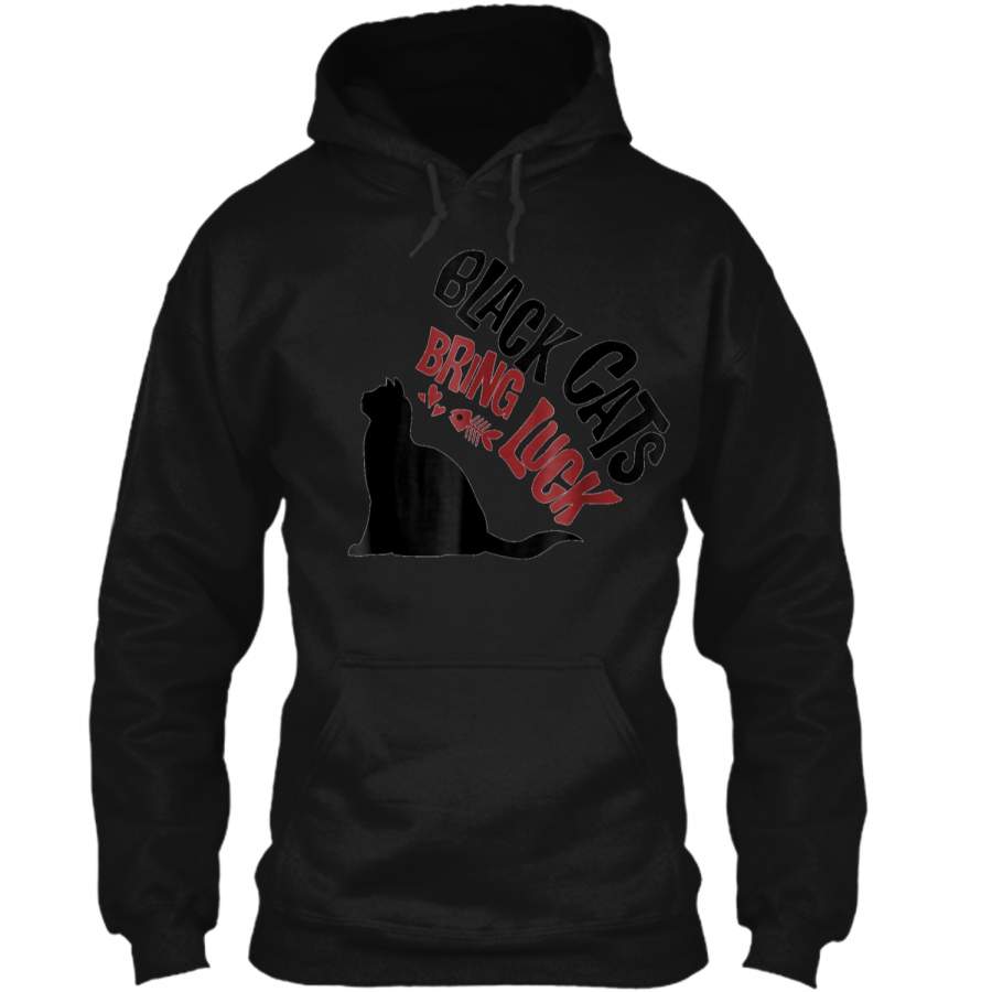 Cat  Black Cats Bring Luck Christmas Present Pullover Hoodie  Christmas Gift Ideas