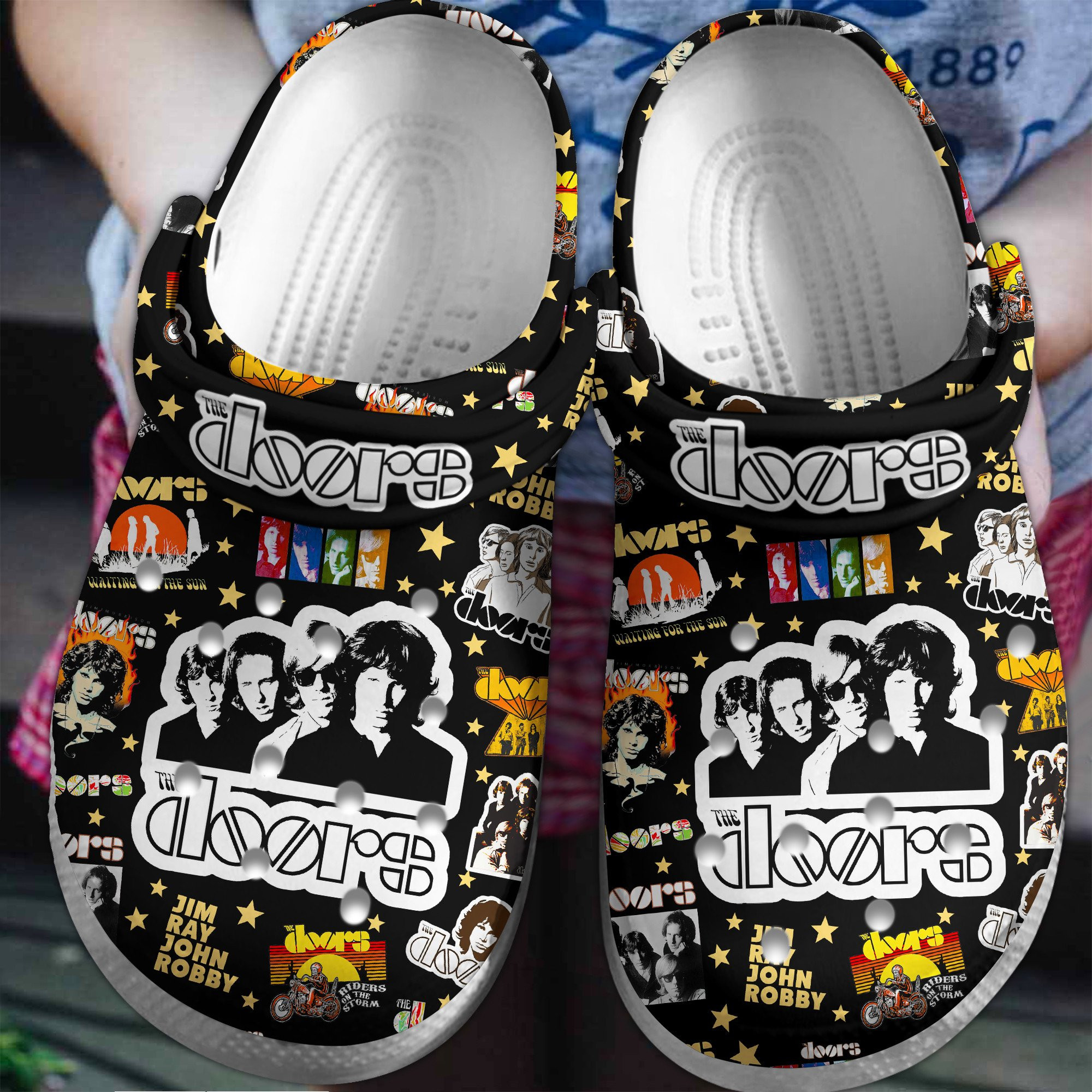 Premium The Doors Music Crocs Crocband Clogs Shoes Comfortable For Men Women and Kids