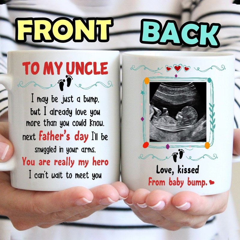 To My Uncle You Are Really My Hero Photo Ultrasound Mug For New Uncle To Be