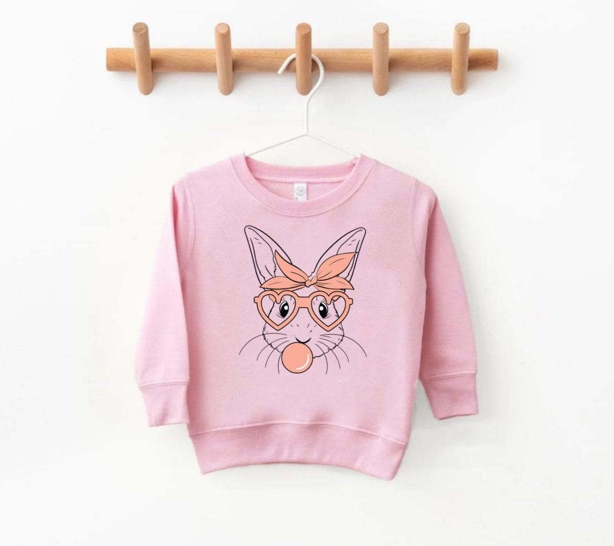 Kid Easter Bunny Shirt, Girls Rabbit Sweatshirt for Kids, Toddler Bunny Shirt, Toddler Easter Sweatshirt, Baby Easter Tee