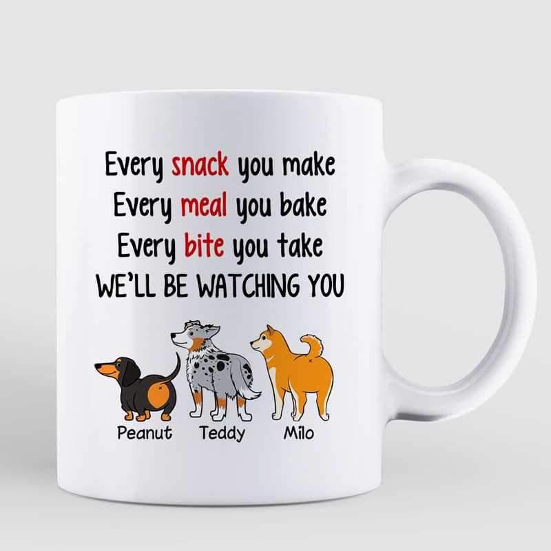 Dogs Will Be Watching You Wiggle Butt Personalized Coffee Mug