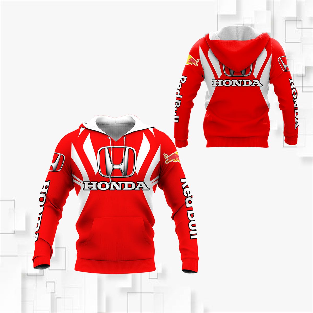 3D All Over Printed Honda Racing NVT-HL Shirts Ver 2 (Red)