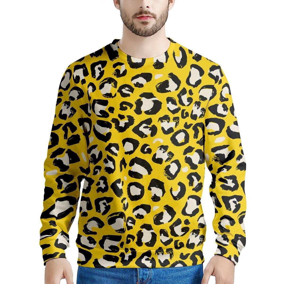 Yellow Leopard Men’S Sweatshirt