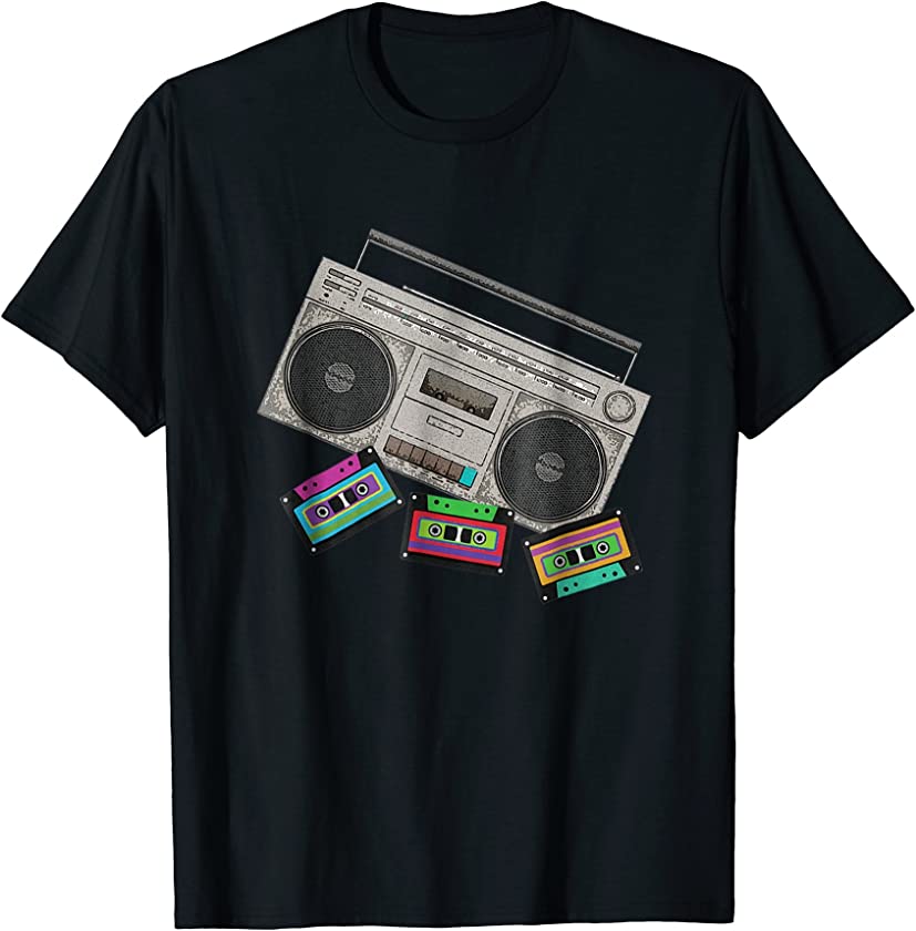 Vintage Tape Player T-Shirt Mixtape Cassette Nostalgia Gifts