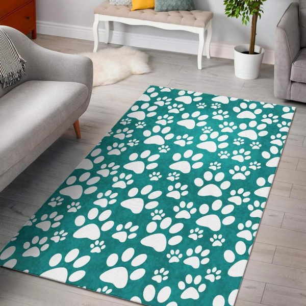Paw Pattern Print Area Rug