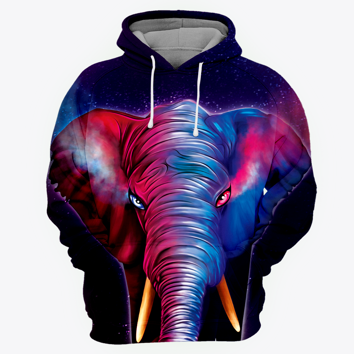 Yin Yang Elephant All Over Print Hoodie