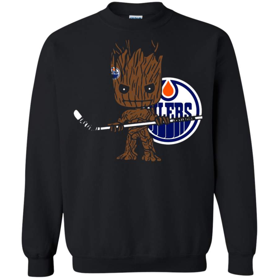 AGR Groot I Am Ice Hockey Player Team Edmonton Oilers Sweatshirt